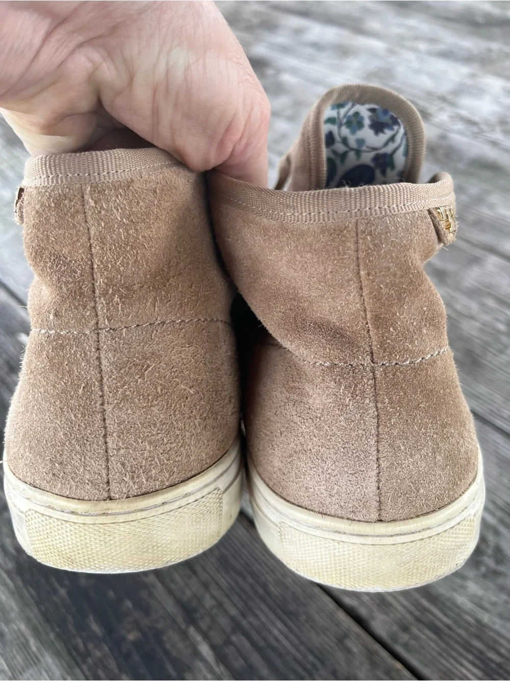 TORY BURCH WOMENS Suede Casual boot/sneakers  in Light Brown Sz 9